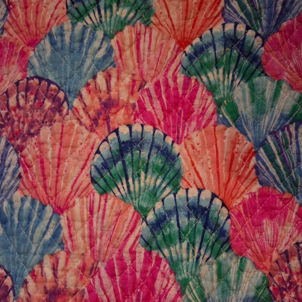Sigrid Olsen Home - NEW Seashell Coastal Table Runner Pink Blue Beach Decor - Picture 3 of 5